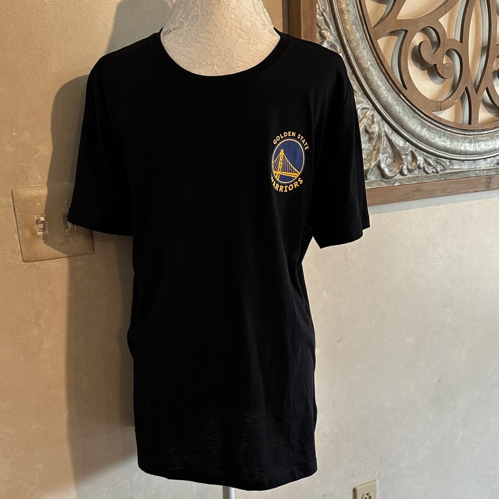 NBA Golden State Warriors Black Short Sleeve Tee Mens Size Large